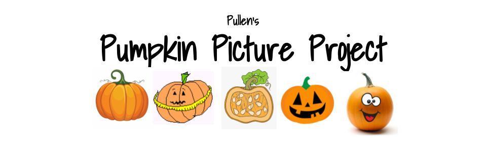 A picture of pumpkins with the event title: Pullen Pumpkin Picture Project