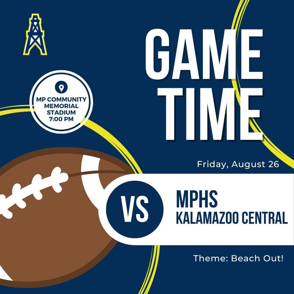 MPHS Football on Friday August 26 versus Kalamazoo Central